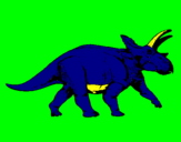 Disegno Triceratops pitturato su raffaele