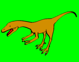 Disegno Velociraptor II pitturato su LORENZO C.