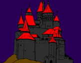 Disegno Castello medievale  pitturato su yuri mungianu