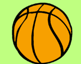 Disegno Pallone da pallacanestro pitturato su margarita