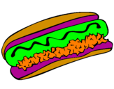 Disegno Hot dog pitturato su LORENZO