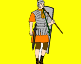Disegno Soldato romano  pitturato su SALVO