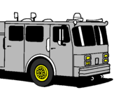 Disegno Camion dei pompieri pitturato su gabriele