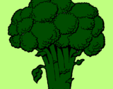 Disegno Broccoli  pitturato su ioio