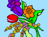 Disegno Mazzo di fiori pitturato su DNAngel