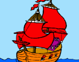 Disegno Barca  pitturato su lorenzo 6
