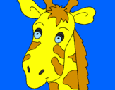 Disegno Muso di giraffa pitturato su sara