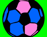 Disegno Pallone da calcio pitturato su LUCA