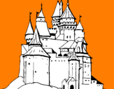 Disegno Castello medievale  pitturato su ELIA