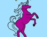Disegno Unicorno pitturato su clarissa