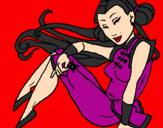 Disegno Principessa ninja  pitturato su zakuro