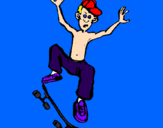 Disegno Skateboard pitturato su GABRIELLA