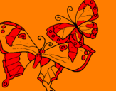 Disegno Farfalle pitturato su Anna