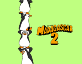 Disegno Madagascar 2 Pinguino pitturato su Ketty