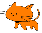 Disegno Cucciolo di gatto  pitturato su gatto arancione