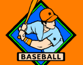 Disegno Logotipo baseball  pitturato su elio
