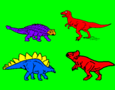 Disegno Dinosauri di terra  pitturato su Matia &Andrea
