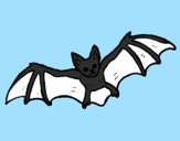 Disegno Pipistrello in volo  pitturato su federico 