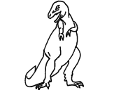 Disegno Tyrannosaurus Rex pitturato su geppo