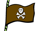 Disegno Bandiera dei pirati pitturato su GIANLUCA