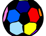 Disegno Pallone da calcio pitturato su andrea