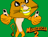Disegno Madagascar 2 Alex pitturato su di cosmo davide