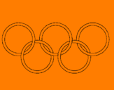 Disegno Anelli dei giochi olimpici  pitturato su Federico