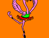 Disegno Struzzo ballerino pitturato su VERONICA SCANFERLA 