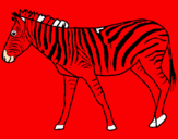 Disegno Zebra  pitturato su zebra