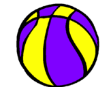 Disegno Pallone da pallacanestro pitturato su ALEX