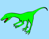Disegno Velociraptor II pitturato su Antonella