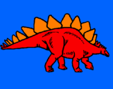 Disegno Stegosaurus  pitturato su ANDREA .C.