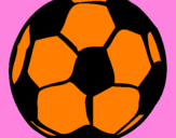 Disegno Pallone da calcio pitturato su  giulia