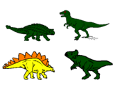 Disegno Dinosauri di terra  pitturato su Raffaele