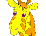 Disegno Muso di giraffa pitturato su giraffa