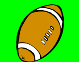 Disegno Pallone da calcio americano  pitturato su chicco