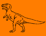 Disegno Tyrannosaurus Rex  pitturato su desirèe