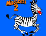 Disegno Madagascar 2 Marty pitturato su marty