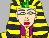 Disegno Tutankamon pitturato su alfredo