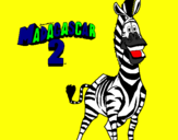 Disegno Madagascar 2 Marty pitturato su alessio