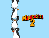 Disegno Madagascar 2 Pinguino pitturato su nico