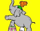 Disegno Elefante  pitturato su Aleksandra