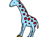 Disegno Giraffa  pitturato su fra