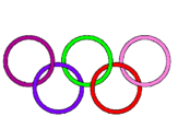 Disegno Anelli dei giochi olimpici  pitturato su giulia2004