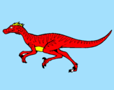 Disegno Velociraptor  pitturato su FRANCESCO