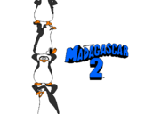 Disegno Madagascar 2 Pinguino pitturato su scarab