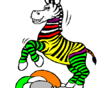 Disegno Zebra che salta sulle pietre  pitturato su giulia v