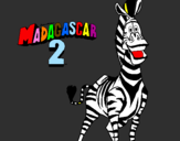 Disegno Madagascar 2 Marty pitturato su sara catellani