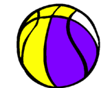 Disegno Pallone da pallacanestro pitturato su luis beci