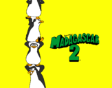 Disegno Madagascar 2 Pinguino pitturato su Martina
